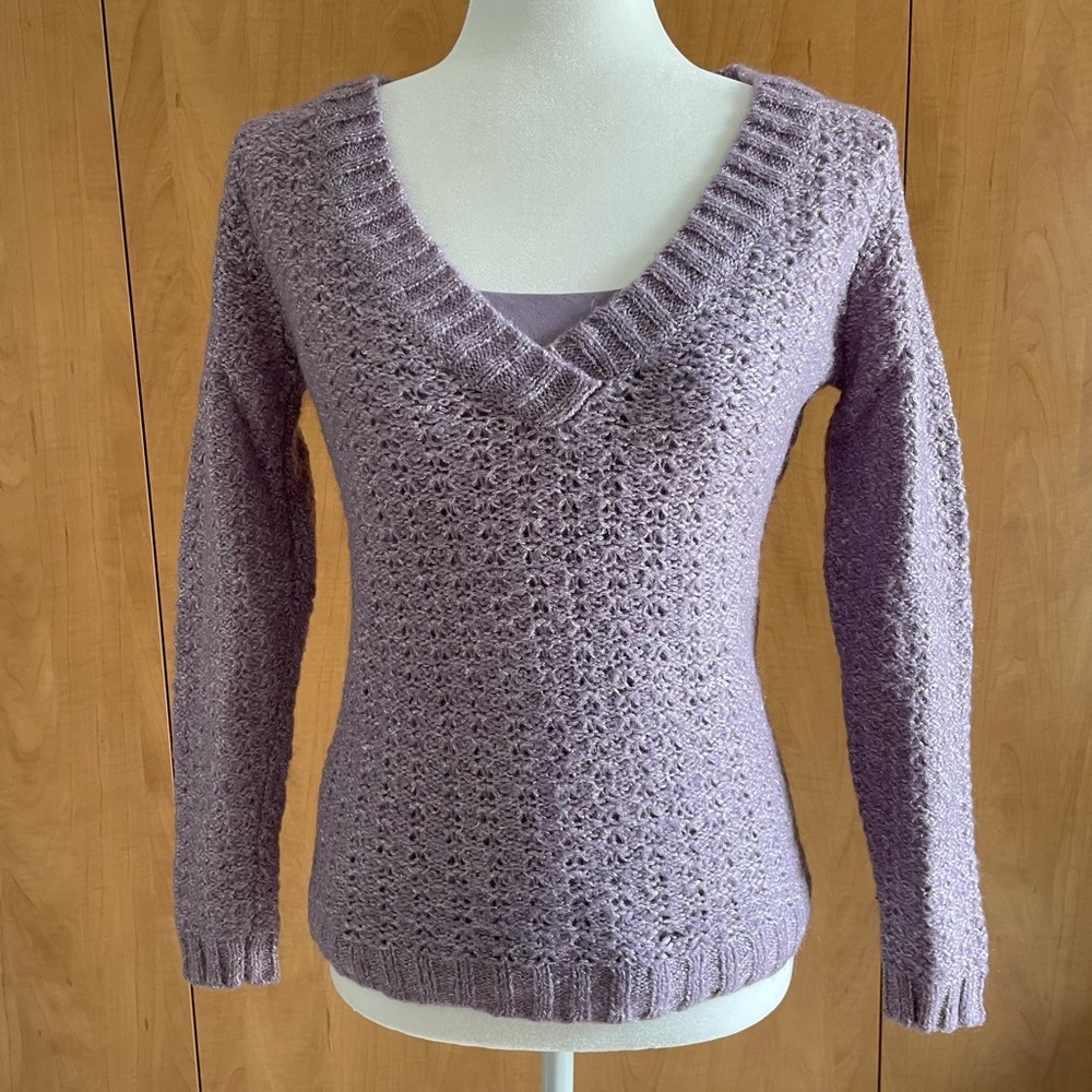 Lavender Colored Knit Sweater Sz. S